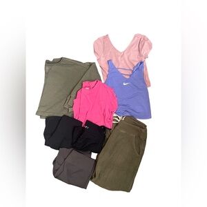 Women’s Activewear Bundle Size Medium Nike Athleta Aerie 8 Pc Lot Gym athletic